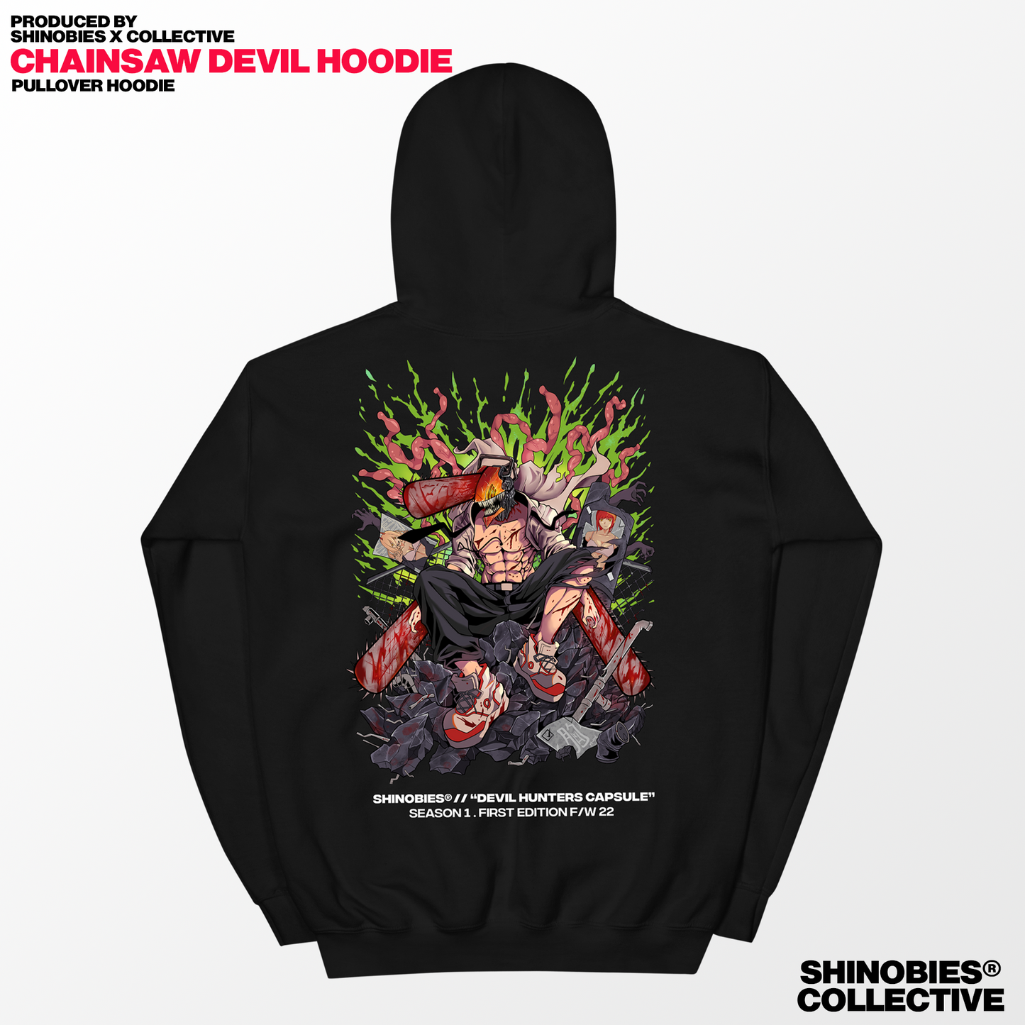 Chainsaw Devil Pullover Hoodie !