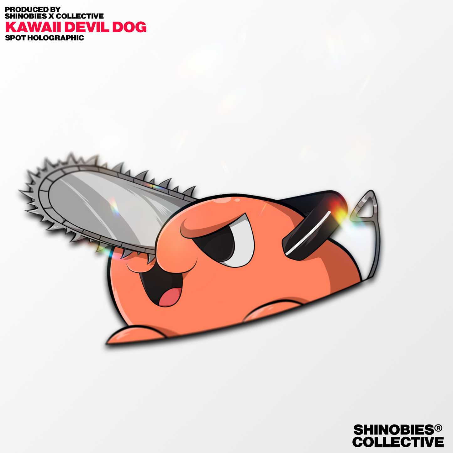 Kawaii Devil Dog Peeker [HOLO]